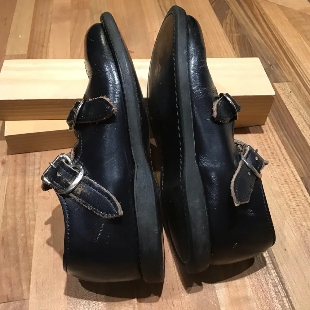 Vintage Buster Brown double t-strap Mary-Janes. Black size infant 4 - 4.5.